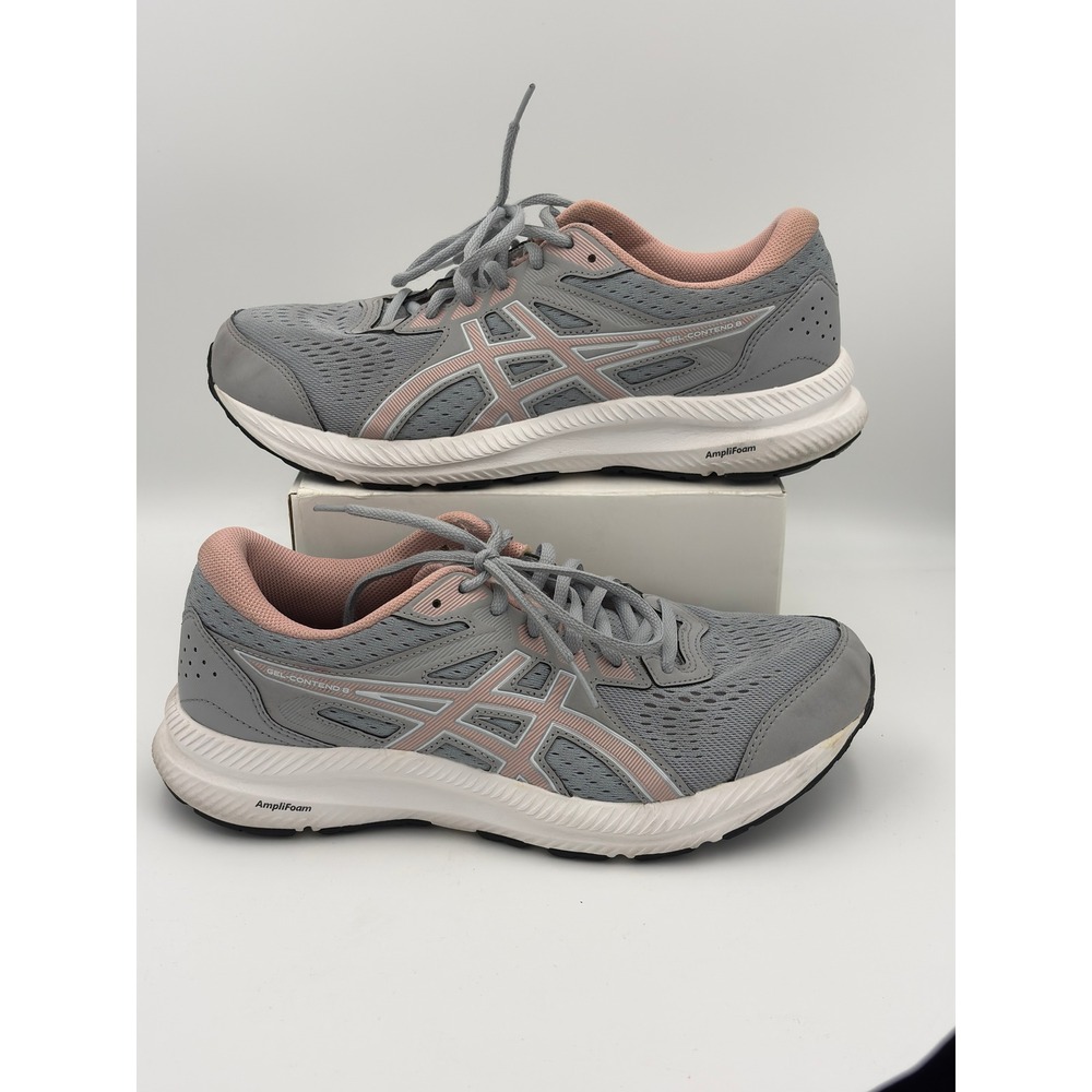Asics Ortholite Grey Pink Mesh Running Shoes Sneakers Womens Athletic - Picture 9 of 14